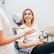 woman at a dental checkup 