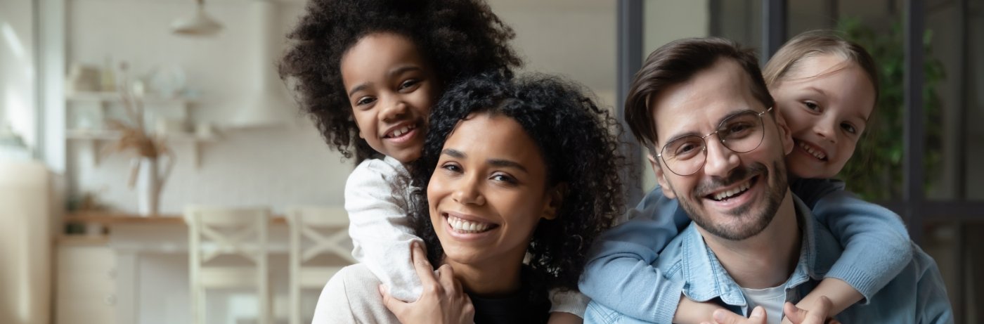 smiling family in Waldorf